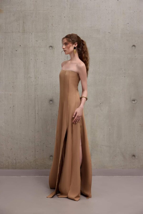 Aura Dress Strapless High Slits